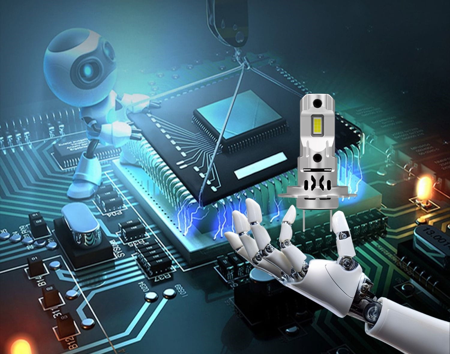 Żarówka LED H7 MAGALL X PRO 1 do 1 inteligentny sterownik elektronika CANBUS